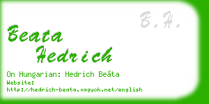beata hedrich business card