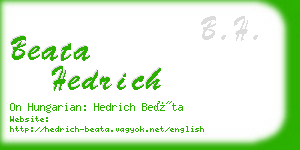 beata hedrich business card